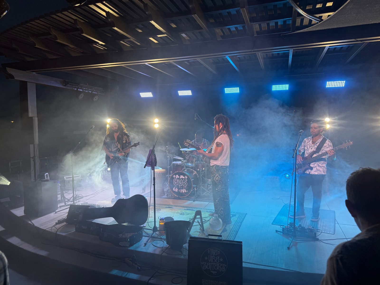 In The 805 Groove performing live on the SUMAC stage under blue lighting